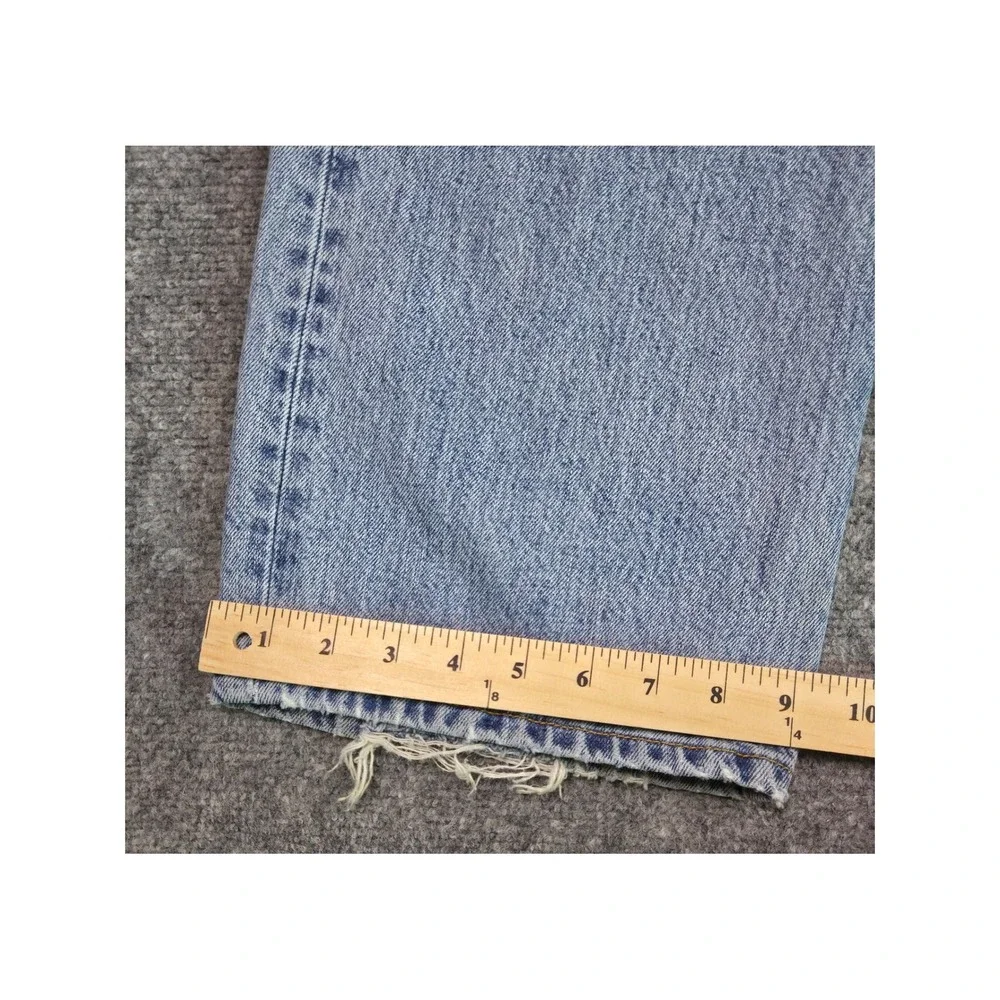 Vintage Levi's 501 Jeans Mens 37x29 Light Wash Blue Button Fly Straight Leg